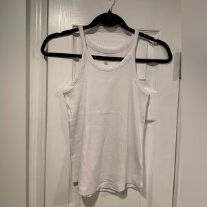 NWOT Madewell Size S White Thin Strap Ribbed Supima Racerback Tank Top